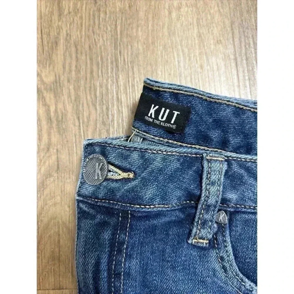 Kut From The Kloth Womens 4 Dark Wash Reese Ankle Straight Leg Denim Blue Jeans - Picture 4 of 8